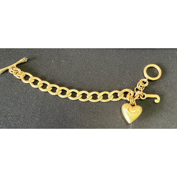 Juicy Couture Gold-Tone Heart Charm Bracelet With Box - Picture 2 of 7
